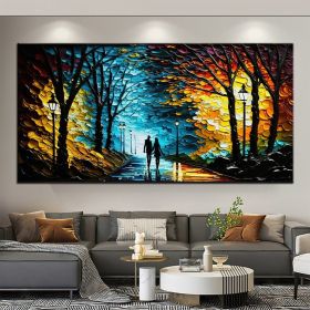 Hand Oil Pianting Abstract Romantic City Landscape Oil Painting On Canvas Large Wall Art Hand Painted Colorful Tree Painting Modern Wall Decor (style: 7, size: 90X120cm)