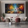 Hand Oil Pianting Abstract Romantic City Landscape Oil Painting On Canvas Large Wall Art Hand Painted Colorful Tree Painting Modern Wall Decor