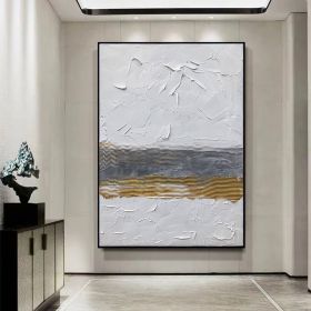 Handmade Oil Painting Gold Foil Forest Hand Painted Contemporary Artwork living room bedroom luxurious decoration Frameless Only Canvas (style: 3, size: 50X70cm)