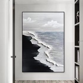Handmade Modern Ocean Wave Oil Painting On Canvas Abstract Oil Painting Hand Painted Large Wall Art For Home Decor (style: 1, size: 70x100cm)