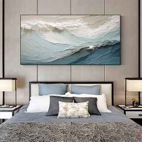 Handmade Oil Painting Original Abstract Seascape Oil Painting On Canvas Large Wall Art Bule Sea Painting Custom Painting Boho Wall Art Living room Wal (style: 1, size: 100x150)