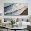 Handmade Oil Painting Original Abstract Seascape Oil Painting On Canvas Extra Large Wall Art Sea Painting Custom Painting Texture Art, Living room Wal