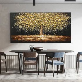 Hand Painted Oil Paintings Abstract Tree Flower Oil Paintings On Canvas Wall Art Decoration Modern Pictures  Living Room Hallway Luxurious Decorative (style: 1, size: 75x150cm)