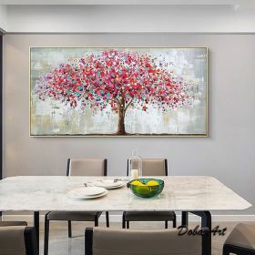 Handmade Oil Painting On Canvas Wall Art Decoration Modern Abstract Red Tree Picture For Home Decor Rolled Frameless Unstretched Painting (style: 1, size: 100x150)
