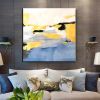 Hand Painted Oil Paintings Gold leaf Modern Abstract Oil Paintings On Canvas Wall Art Decorative Picture Living Room Hallway Bedroom Luxurious Decorat
