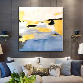 Hand Painted Oil Paintings Gold leaf Modern Abstract Oil Paintings On Canvas Wall Art Decorative Picture Living Room Hallway Bedroom Luxurious Decorat (style: 1, size: 70x70cm)