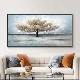 Handmade Oil Painting On Canvas Wall Art Decoration Modern Abstract Tree Painting Home Living Room Bedroom Luxurious Decoration Painting (style: 1, size: 150X220cm)