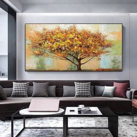 Handmade Tree Landscape Oil Paintings On Canvas Wall Art Decoration Modern Abstract  Painting Home Living Room Bedroom Luxurious Decoration Painting (style: 1, size: 100x150)
