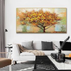 Handmade Tree Landscape Oil Paintings On Canvas Wall Art Decoration Modern Abstract  Painting Home Living Room Bedroom Luxurious Decoration Painting (style: 1, size: 150X220cm)
