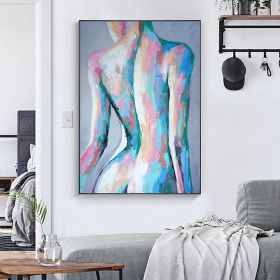 Handpainted large Sexy Naked Back Wall Art Sexy Girl woman Modern Abstract Nude Oil Painting on Canvas Home Entryway Living Room Bedroom Luxurious Dec (style: 3, size: 150X220cm)