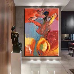 Handmade Hand Painted Oil Painting Wall Modern Abstract Painting Canvas Nude Lady Painting Home Entryway Living Room Bedroom Luxurious Decoration Pain (style: 2, size: 100X150cm)