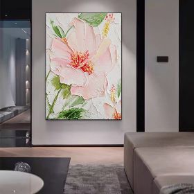 Hand Painted Oil Paintings Flower Painting on Canvas Original Abstract Painting Spring Floral Painting on Canvas Large Textured Colorful Wall Art Mode (style: 1, size: 90X120cm)