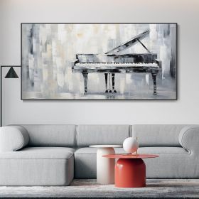 Hand Painted Large Original Piano Oil Painting Abstract High Quality Grey Wall Art Contemporary Artwork Modern Texture Living Room Deco Customizable G (style: 1, size: 80x160cm)