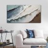 Handmade Oil Painting Original Abstract Seascape Oil Painting On Canvas Large Wall Art Bule Sea Painting Custom Painting Boho Wall Art Living room Wal