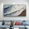 Handmade Oil Painting Original Abstract Seascape Oil Painting On Canvas Large Wall Art Bule Sea Painting Custom Painting Boho Wall Art Living room Wal