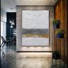 Handmade Oil Painting Gold Foil Forest Hand Painted Contemporary Artwork living room bedroom luxurious decoration Frameless Only Canvas