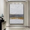 Handmade Oil Painting Gold Foil Forest Hand Painted Contemporary Artwork living room bedroom luxurious decoration Frameless Only Canvas