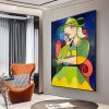 Handmade Oil Painting Nice Day Sky Sea Meadow Flowers Painting on Canvas Handmade Wall Art Original Oil Artwork for Home Living Room Bedroom  Office D