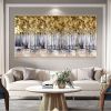 Hand Oil Pianting Large Abstract White Painting on Canvas Gold Leaf Artwork Neutral Wall Art Modern Textured Painting Contemporary Wall Art Hand Paint