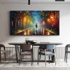 Hand Oil Pianting Abstract Romantic City Landscape Oil Painting On Canvas Large Wall Art Hand Painted Colorful Tree Painting Modern Wall Decor