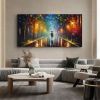 Hand Oil Pianting Abstract Romantic City Landscape Oil Painting On Canvas Large Wall Art Hand Painted Colorful Tree Painting Modern Wall Decor