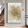 Hand Painted Oil Paintings Modern Landscape Gold Abstract Line Wall Art Picture For Living Room Home Decor Living Room Hallway Luxurious Decorative Pa